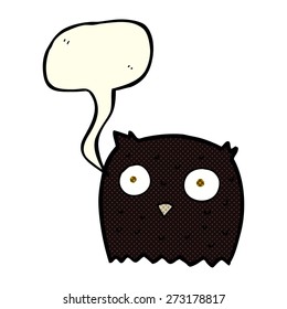 cartoon owl with speech bubble