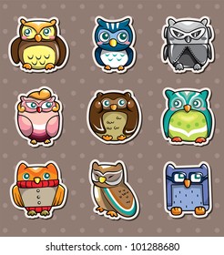 cartoon owl stickers