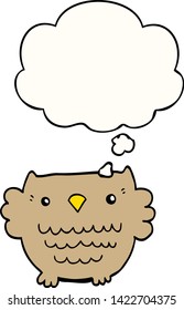 cartoon owl with thought bubble