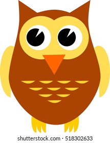 Cartoon owl vector brown