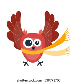 Cartoon owl vector isolated