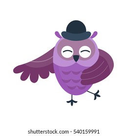Cartoon owl vector isolated
