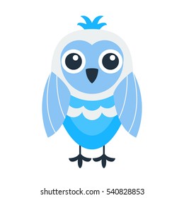 Cartoon owl vector isolated