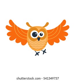 Cartoon owl vector isolated