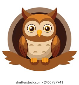 a cartoon of an owl with a white background  vector illustration.