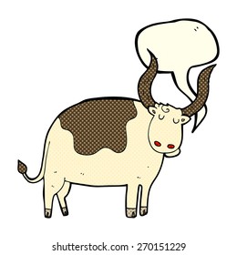 cartoon ox with speech bubble