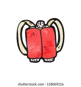 tanques de oxígeno de dibujos animados
