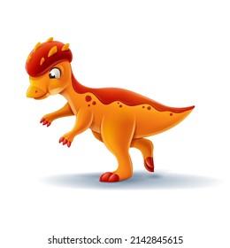 cartoon pachycephalosaurus illustration for banner