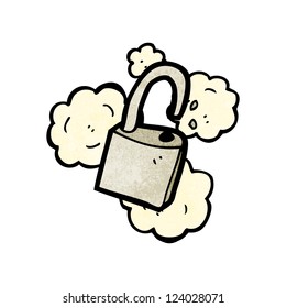 Cartoon Padlock Stock Vector (Royalty Free) 124028071 | Shutterstock