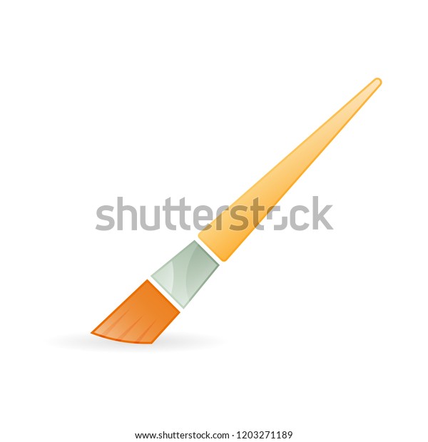 Cartoon Paint Brush Icon Clipart Image Stock Vector Royalty Free