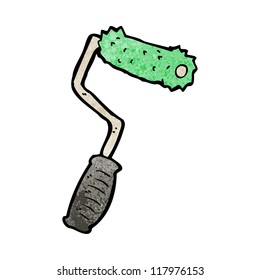 rodillo de pintura de dibujos animados