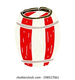 barril pintado de dibujos animados
