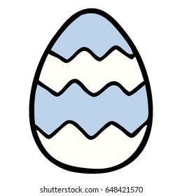 cartoon painted easter egg