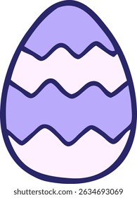cartoon painted easter egg in bright colors