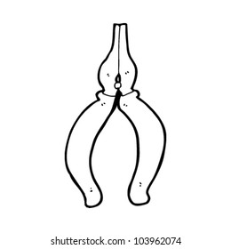 cartoon pair of pliers