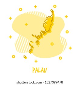 Cartoon Palau Map