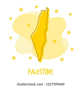 Cartoon Palestine Map