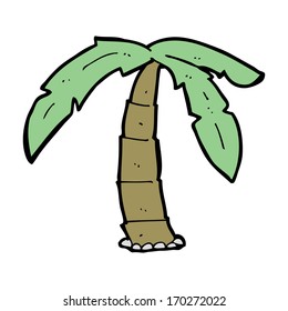 árbol de palma de dibujos animados