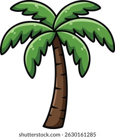 Cartoon Palm Tree Clipart Design