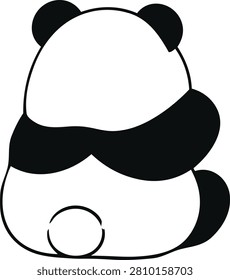 The cartoon panda bear is sitting on its haunches wearing sunglasses and looking cute.