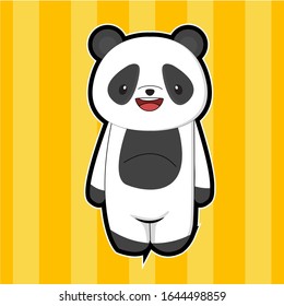 Cartoon panda characters in various expressions