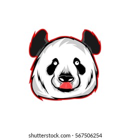 Cartoon Panda, Head Panda Vector Illustration
