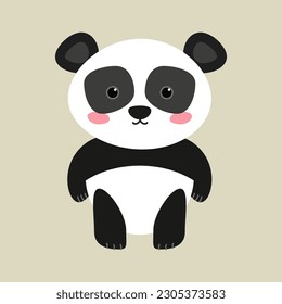 ilustración vectorial aislada de caricatura panda