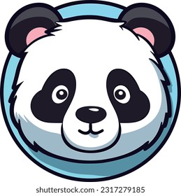 Material vectorial de mascota panda de dibujos animados