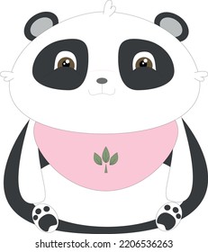 Cartoon Panda on white background