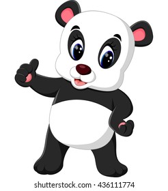 Cartoon panda presenting