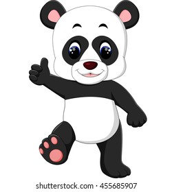 Cartoon panda presenting