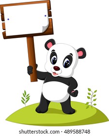 Cartoon panda presenting