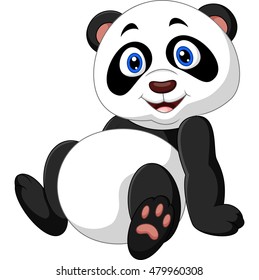 Cartoon Panda Sitting Stock Vector (Royalty Free) 479960308 | Shutterstock