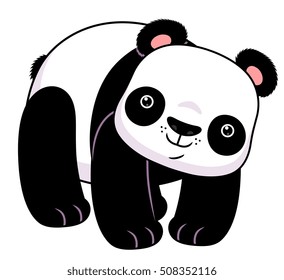 Cartoon panda standing
