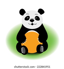 Cartoon panda vector
