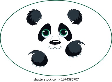 Dibujo del logotipo del vector Panda Ilustración EPS 
