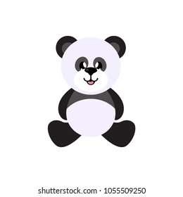 cartoon panda vector sitting