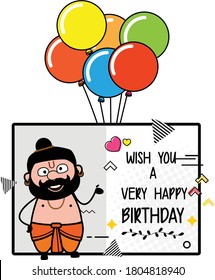 Cartoon Pandit Happy Birthday Wishes