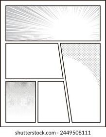 Cartoon panel background frame illustration