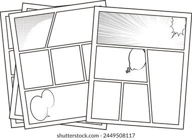 Cartoon panel background frame illustration