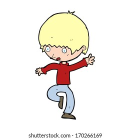cartoon panicking man