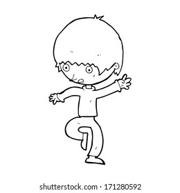 caricatura de hombre en pánico