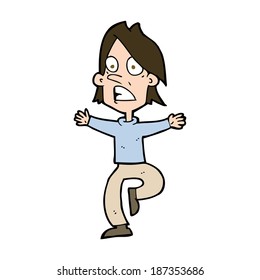cartoon panicking man