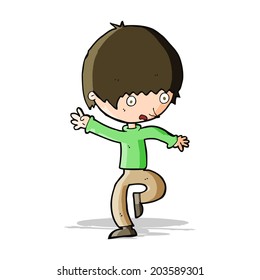 cartoon panicking man