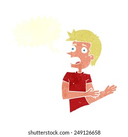 caricatura de hombre en pánico