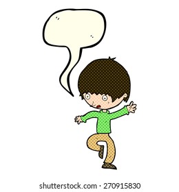 cartoon panicking man with speech bubble