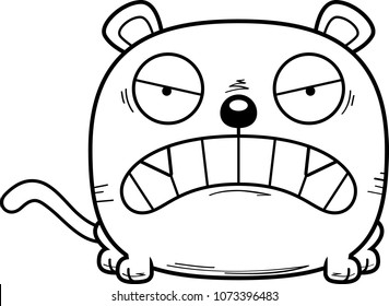 A cartoon panther cub with an angry expression.