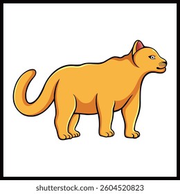 Cartoon a panther on white background