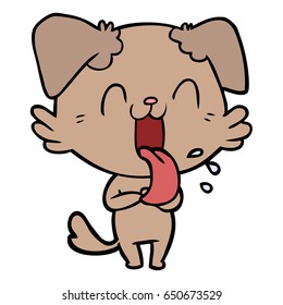 desenhos animados arquejando cão