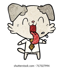 caricatura de perro jadeante